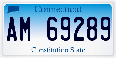CT license plate AM69289