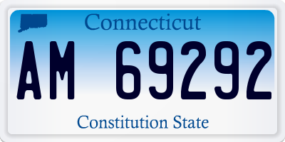 CT license plate AM69292