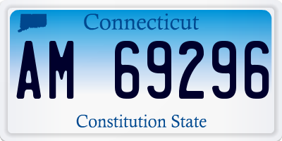 CT license plate AM69296