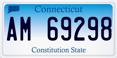 CT license plate AM69298