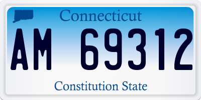 CT license plate AM69312