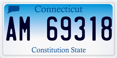 CT license plate AM69318