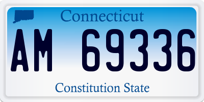 CT license plate AM69336