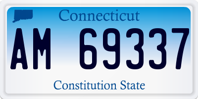 CT license plate AM69337