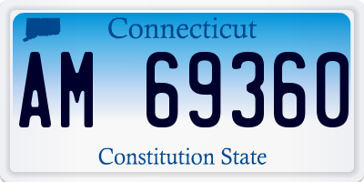 CT license plate AM69360