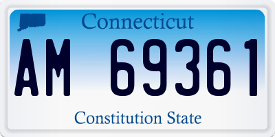 CT license plate AM69361