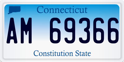 CT license plate AM69366