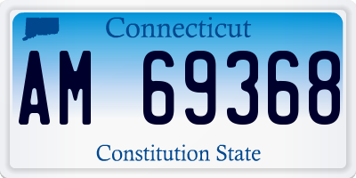 CT license plate AM69368
