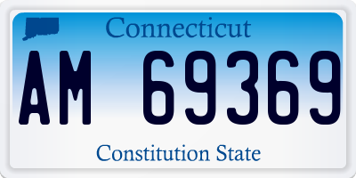 CT license plate AM69369