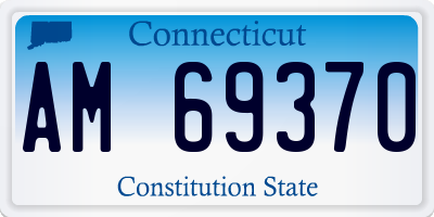 CT license plate AM69370