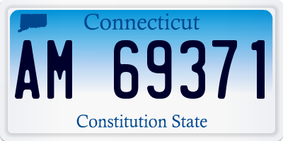 CT license plate AM69371