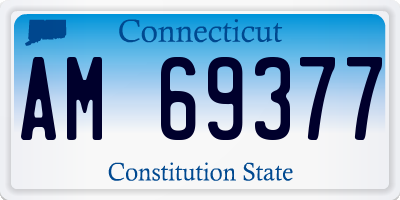 CT license plate AM69377