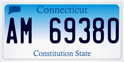 CT license plate AM69380