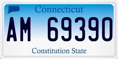 CT license plate AM69390