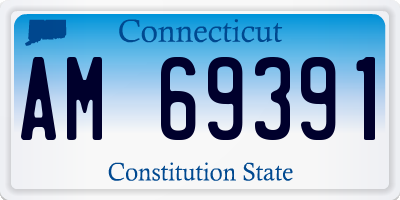 CT license plate AM69391