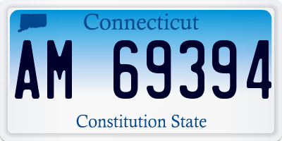 CT license plate AM69394