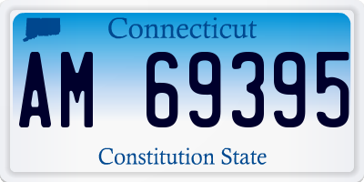 CT license plate AM69395