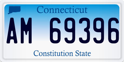 CT license plate AM69396