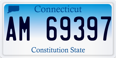 CT license plate AM69397