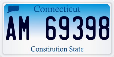 CT license plate AM69398