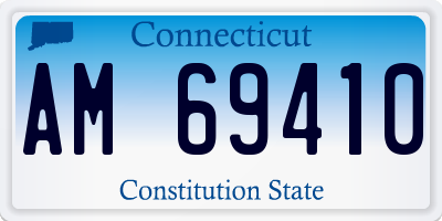 CT license plate AM69410