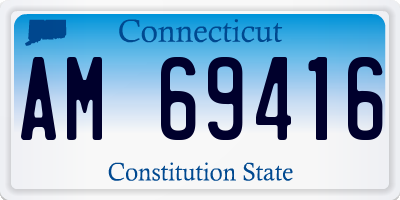 CT license plate AM69416