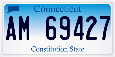 CT license plate AM69427