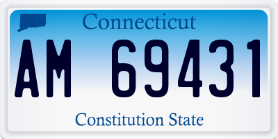 CT license plate AM69431