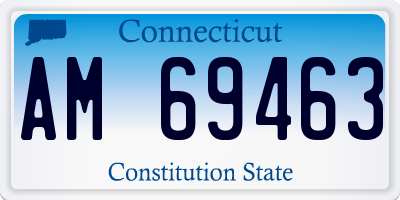 CT license plate AM69463