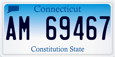 CT license plate AM69467