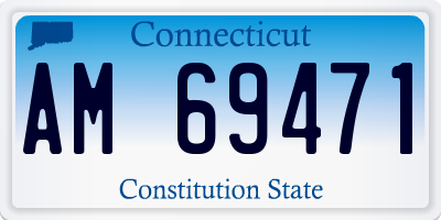 CT license plate AM69471