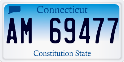 CT license plate AM69477