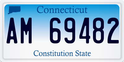 CT license plate AM69482