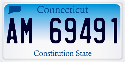 CT license plate AM69491