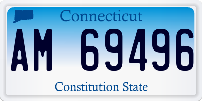 CT license plate AM69496
