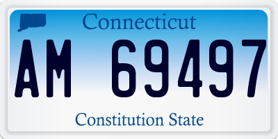 CT license plate AM69497