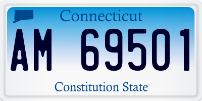 CT license plate AM69501
