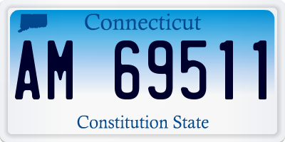 CT license plate AM69511