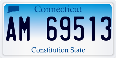 CT license plate AM69513
