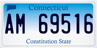 CT license plate AM69516