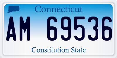 CT license plate AM69536