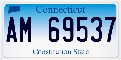 CT license plate AM69537