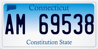 CT license plate AM69538