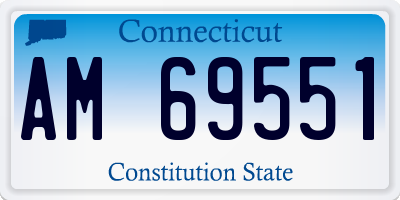 CT license plate AM69551