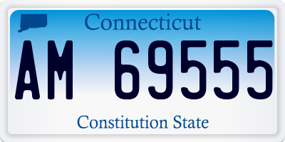 CT license plate AM69555