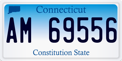 CT license plate AM69556
