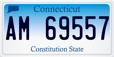 CT license plate AM69557