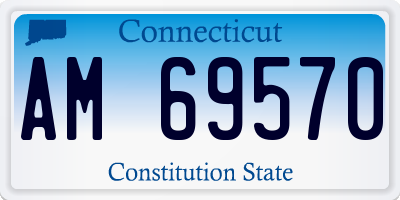 CT license plate AM69570
