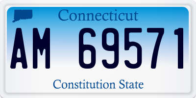 CT license plate AM69571