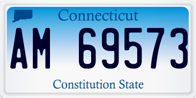 CT license plate AM69573